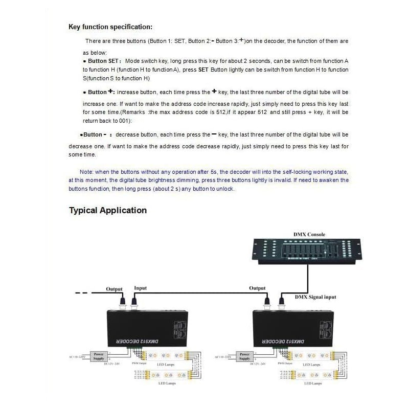 AMKI DMX 512 LED Decoder Controller 4CH Digital Display Decoder,DMX512