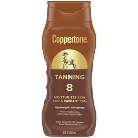 Coppertone 6-Pack Coppertone Tanning Sunscreen Lotion SPF 8, Broad Spectrum Water Resistant