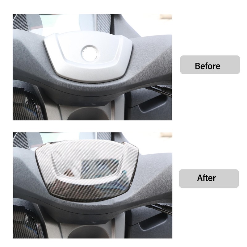 Motorcycle Handle Center Cover Carbon Fiber Style UV Protection Handle