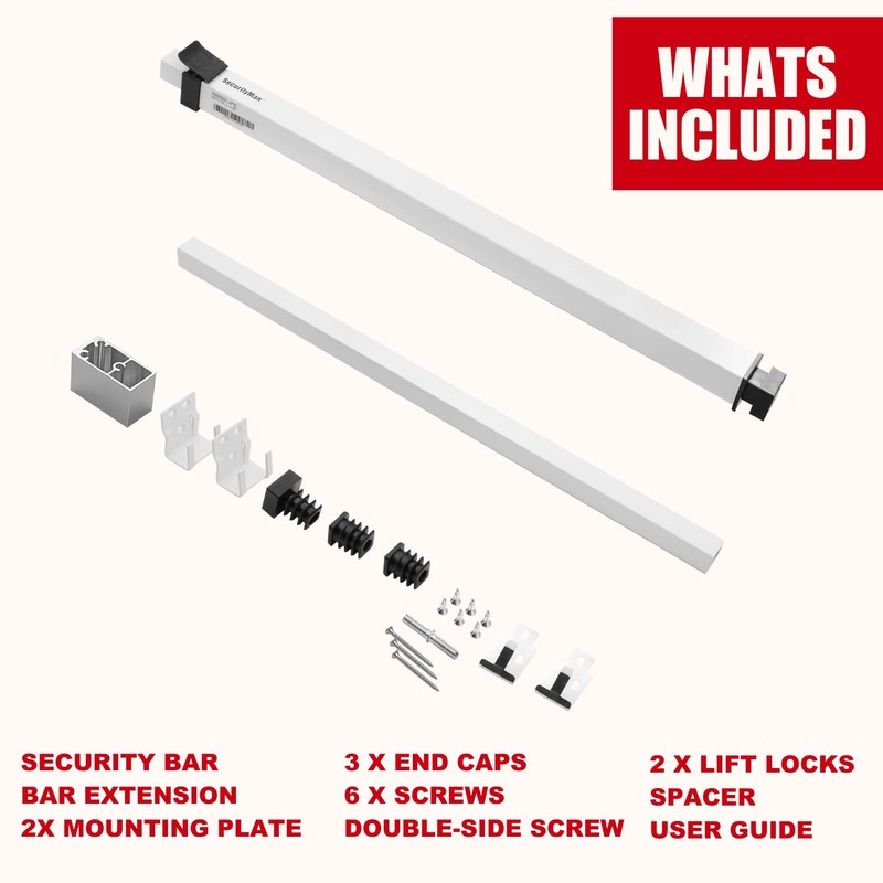 SecurityMan Window Security Bar - Easy Install for Horizontal/Vertical Windows