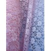 Nice fabrics Pink Polyester Sheer Mesh Floral Pattern Raschel Lace