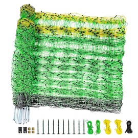 Electric Fence Netting, 49.6" H x 164' L, Portable Livestock Nets Mesh for Hog, Dogs, Deer, Goats, Larger Animals Electric Fencing for Backyards, Homesteaders, Farms, Ranches, Gardens