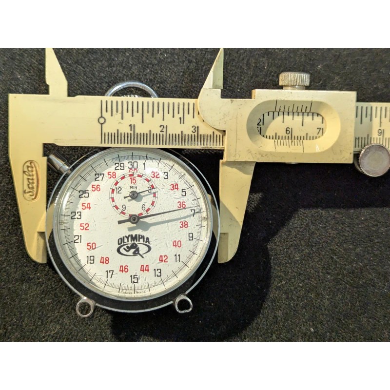 Cronometro Antiguo Olimpiadas Vintage Suizo Plateado