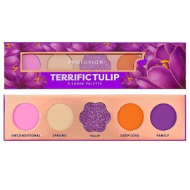 Profusion Cosmetics Blooming Hues 5 Shade Eyeshadow Palette, Terrific Tulip