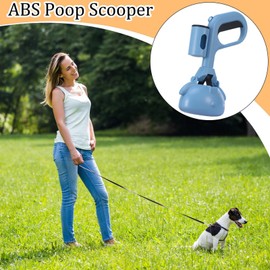 Pooper Scooper for Small Dog - Non-Breakable Dog Poop Scooper with Bag - Cat Litter Scoops for Indoor Outdoor Puppy Training Park Visits Horse Stalls Rabbit Cages