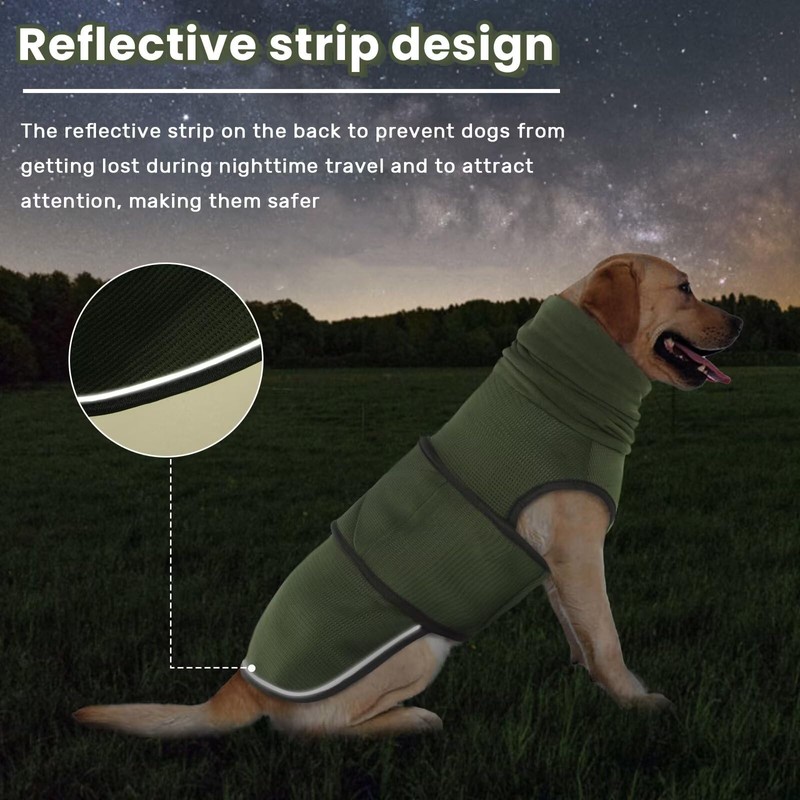 IDOMIK Dog Anxiety Calming Hoodie, Breathable Dog Jacket Vest for