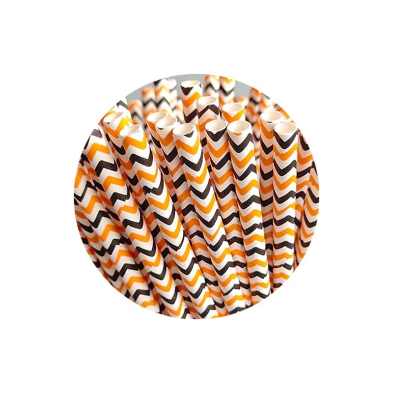 Haobase 50Pcs Paper Drinking Straws, Biodegradable Paper Straws for Drinking
