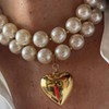 Pearl Necklace Chunky Gold Silver Bib Necklace for Women Statament