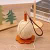 Premium Wooden Wrist Yarn Holder, Brown, Handcrafted Knitting and Crochet