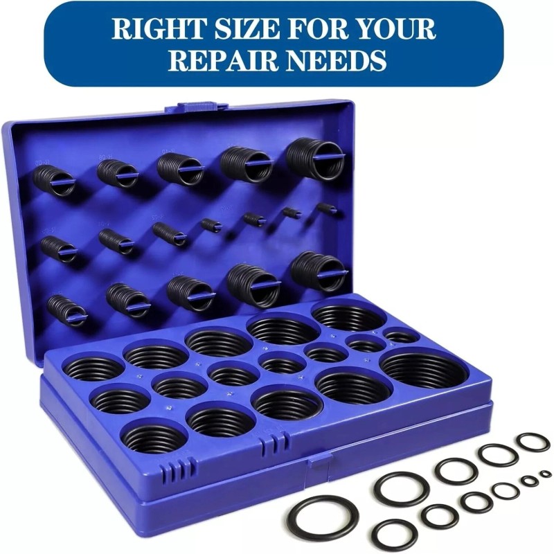 No Brand 407 Pcs Universal SAE O Ring Assortment Kit32