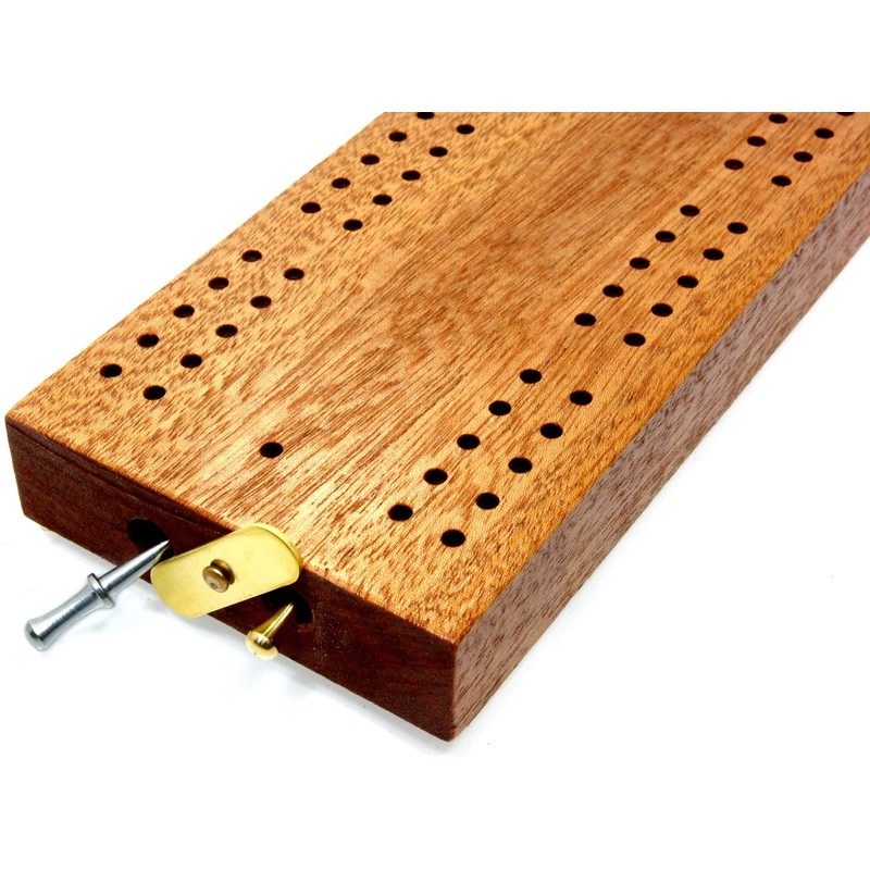 Hardwood British cribbage board - 30cm (12")