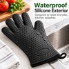 2-Piece Silicone Oven Mitt Set for Cooking – Heat-Resistant Cotton-Lined