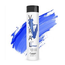 Celeb Luxury Viral Colorwash Blue Color Depositing Shampoo Concentrate, 10 Vivid and Pastel Colors, Stops Fade, 1 Quick Wash, Cleanse  Color, Sulfate 