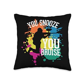 You snooze you bruise | paintball Paintball Player You Snooze You Bruise Design for a Paintball Player Throw Pillow, 16x16, Multicolor