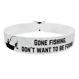 Stoffarmband Gone Fishing Dont Want to Be Found - Wasserfest und langlebig - Angeln Stoffarmbänder - Angler Geschenke - Outdoor Schmuck - Abenteuer Armbänder - Handgemachte Armbänder