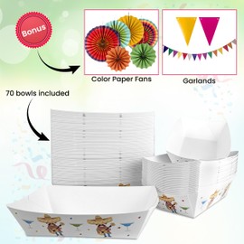 Nachos Trays for party ready-to-use - Hot dog kit - Mexicain party decorations - Taco plate - Nachos trays disposable - Paper tray - Small paper plate - Hot dog