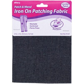 ALLARY CORPORATION Blue Denim, 21"X5" Allary Iron On Patching Fabric