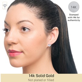 6 Carat Cubic Zirconia Large Round Stud Earrings for Women MAX + STONE