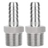 2 Pack 304 Stainless Steel Hose Connector Straight Pipe Adapter