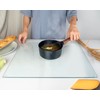 Tempered Glass Cutting Board – 16"x20" Clear Kitchen Counter Protector,