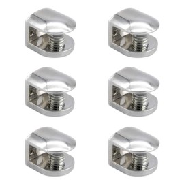 Mila-Amaz 6pcs Glass Clamp Adjustable Glass Holder Solid Zinc Alloy Glass Bracket Clamp Attachment for 6-10 mm Thick Glass and Acrylic Glass