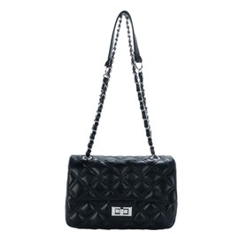 CEEKAY Women's Shoulder Bag, Cross-body Shaped, Mini Bag, Small, Simple, Lightweight, Shoulder Bag, Casual, One-Shoulder Korean Fashion, Chain Bag, Commuting to Work, OL Black, Black