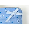 Cute Pocket Flask/Pocket Bottle in blue floral fabric cover with