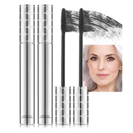 Black Mascara for Older Women,Fiber Eyelash Mascara Waterproof Long Lasting Smudge-proof for Sensitive Eyes,Lash Sensational Volumizing and Thickening Mascaras with False Lash Effect(2PCS)