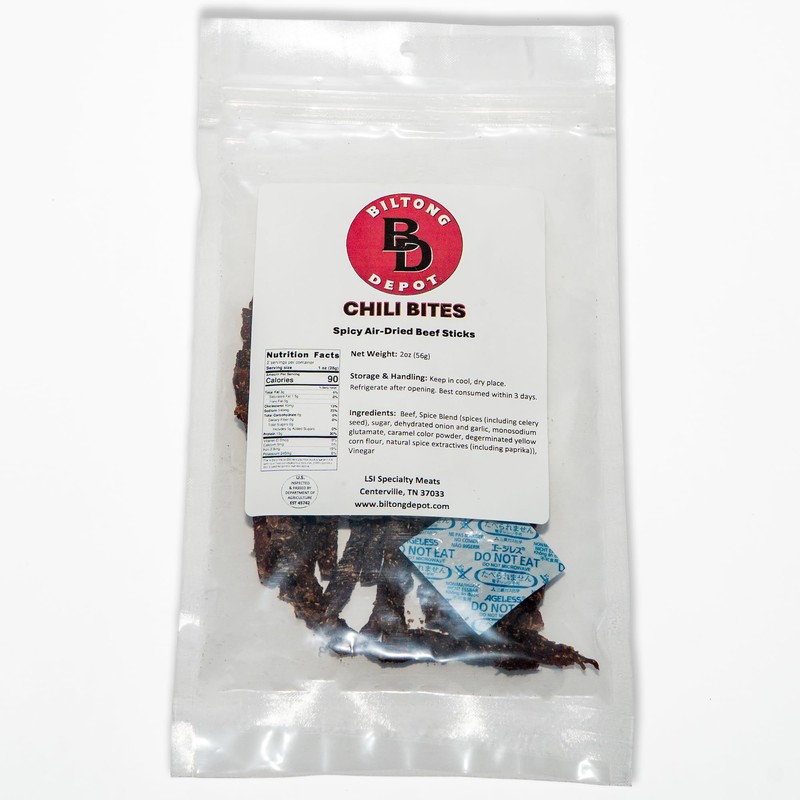 Biltong Depot Chili Bites - 2oz (3 Pack) | Thin