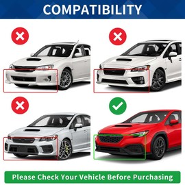 XPHAZZ Front Bumper Lip Compatible with Subaru WRX (Gloss Black, 2022-2024 WRX)