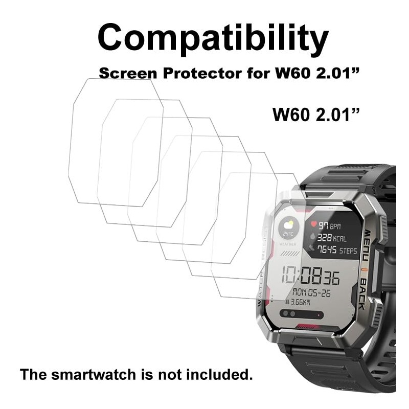 smaate Compatible with IOWODO, Blackview W60 2.01”, Soft Smart Watch