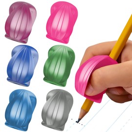 The Pencil Grip Pencil Grips, The Crossover Grip, Metallic Ergonomic Writing Aid For Righties And Lefties, Colorful Pencil Grippers, Assorted Metallic Colors, 6 Count - TPG-17706