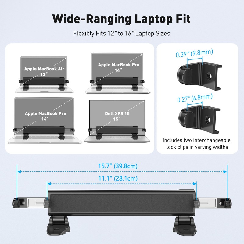 AboveTEK MacBook & Surface Laptop Locking Station with Combo Lock