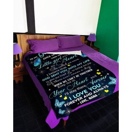 To My Granddaughter Soft Plush Throw Blanket Warm Lightweight Thermal Fleece Blankets for Couch Bed Sofa All Season 40"x50"