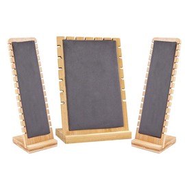 LOARNIEA Necklace Display Stands for Selling Necklace Holder Necklace Display Storage Jewelry Display Storage Set 3PCS (Gray)