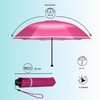 Knirps Children's Pocket Umbrella Rookie Reflective with Reflective Border Flamingo