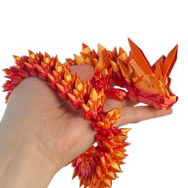 Dragon 60 cm 3D Movable Figure, Crystal Dragon, Children's Decoration, Desk Decoration, Gift Children's Day