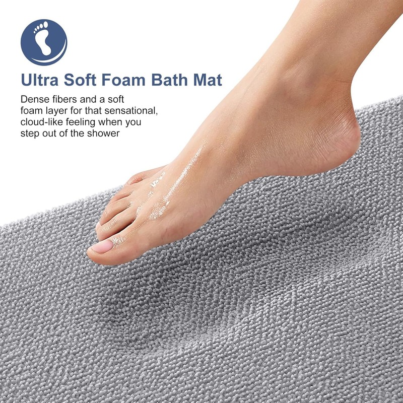 smiry Thick Memory Foam Bath Mat,50 x 75 cm,Extra Soft