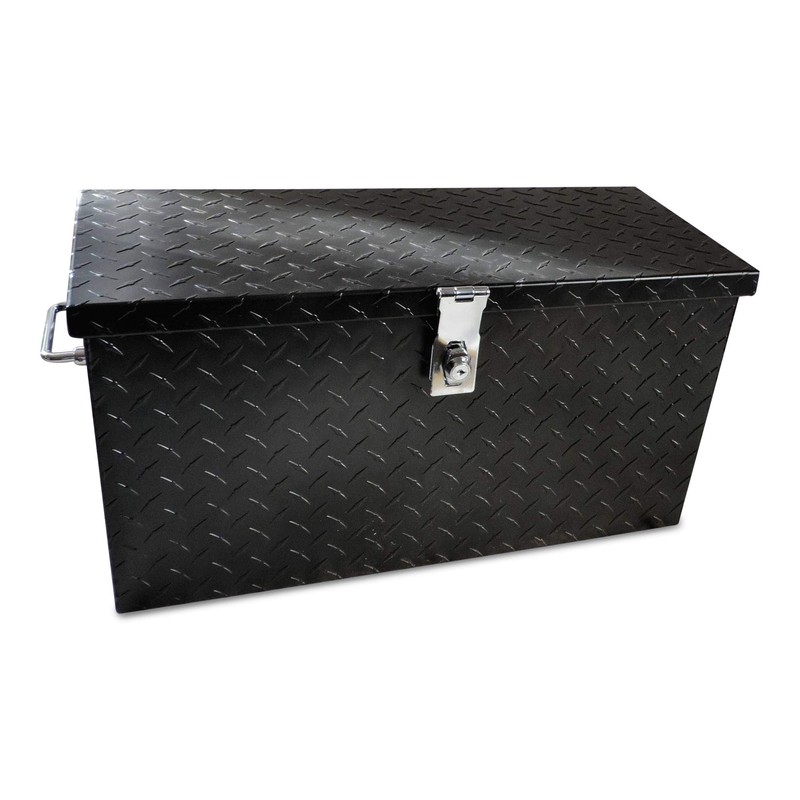 24 Inch Black Diamond Plate ATV UTV Aluminum Tool Box