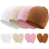 DRESHOW Newborn Baby Beanie Hat and Gloves, Baby Girl Beanie