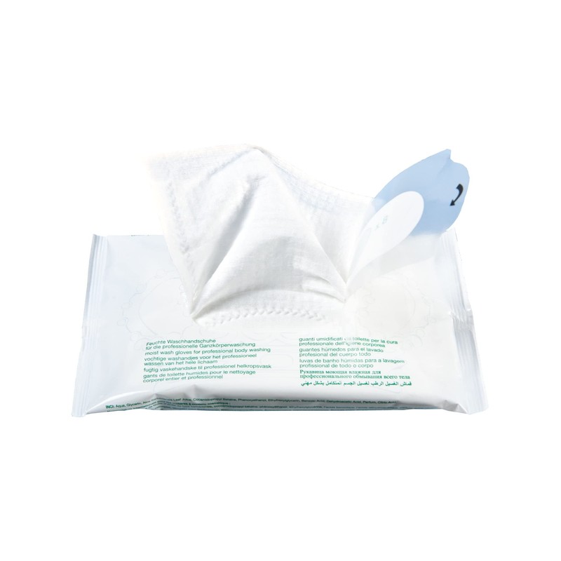 Noba Total Body Wash Moist Disposable Wash Mitts without Alcohol