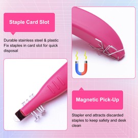 5PCS Magnetic Staple Remover Tool - No Tear Professional Stapler Remover, THINKLEARN Staple Puller Remover, Quick Staple Remover Stick for Classroom, School, Office, Home