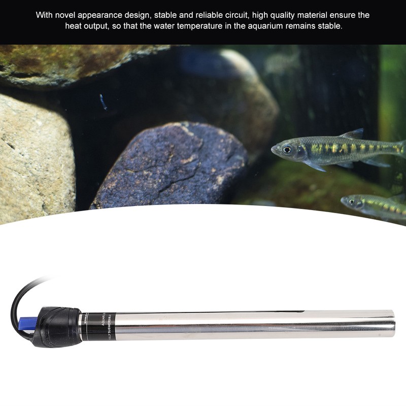 QY-700 Aquarium Stainless Steel Submersible Water Heater Fish Tank Automatic