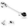 Silver Ratchet Wrench 1/4 Inch Mini Double Headed 72 Tooth
