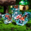 cusdie Polyhedral DND Dice Set Resin Dice Filled Dice for