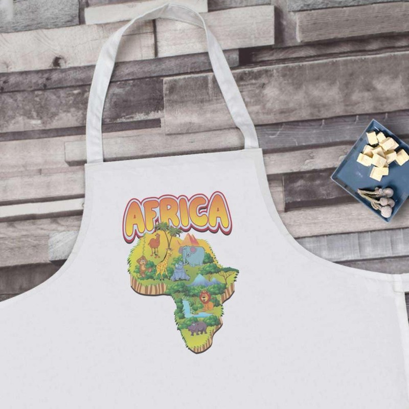 'Map of Africa' Unisex Cooking Apron (AP00080425)