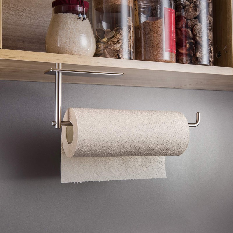 SUNTECH Paper Towel Holder Under Cabinet - Self Adhesive Towel