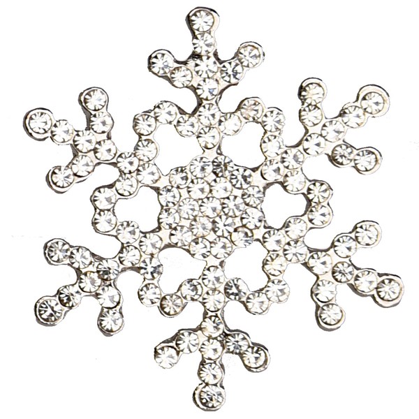 XNHIU Snowflake Brooch Pin Crystal Xmas Chest Pin