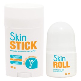 Skin Roll - Protector de Rozaduras para todo el Cuerpo 62g (2.2oz) - Antirozaduras para Piernas, Muslos, Entrepierna, Pezones, Pies, y fricción general - Body Anti Chafe 100% Natural