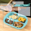 Ehucon Adaptive Utensils Plates with Extra Wall,Non-slip&Spill-proof Melamine Plate for